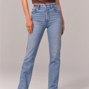 abercrombie 90's high rise straight jean